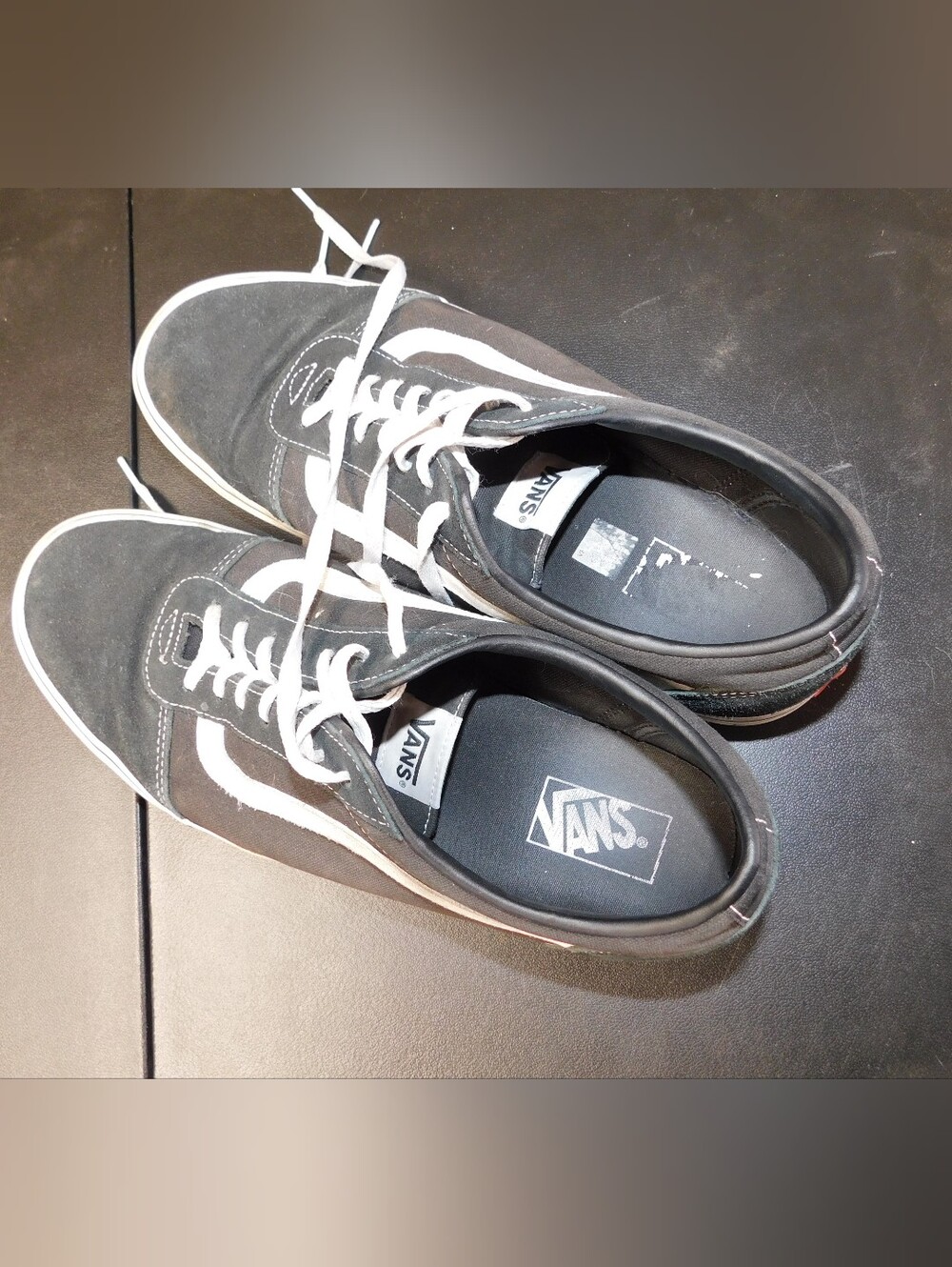 Vans Old Skool Black and White Low-Top Skate Sneakers